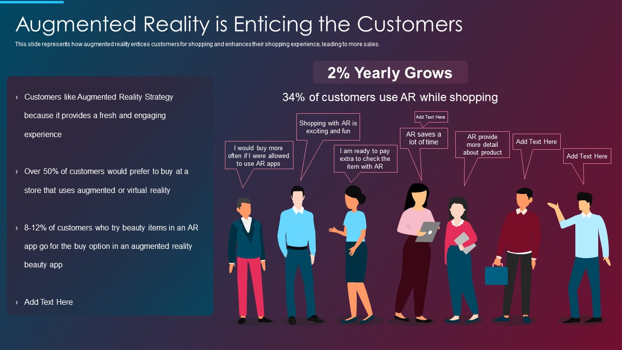 VR And AR IT Augmented Reality Is Enticing The Customers Ppt Model File Formats PDF
