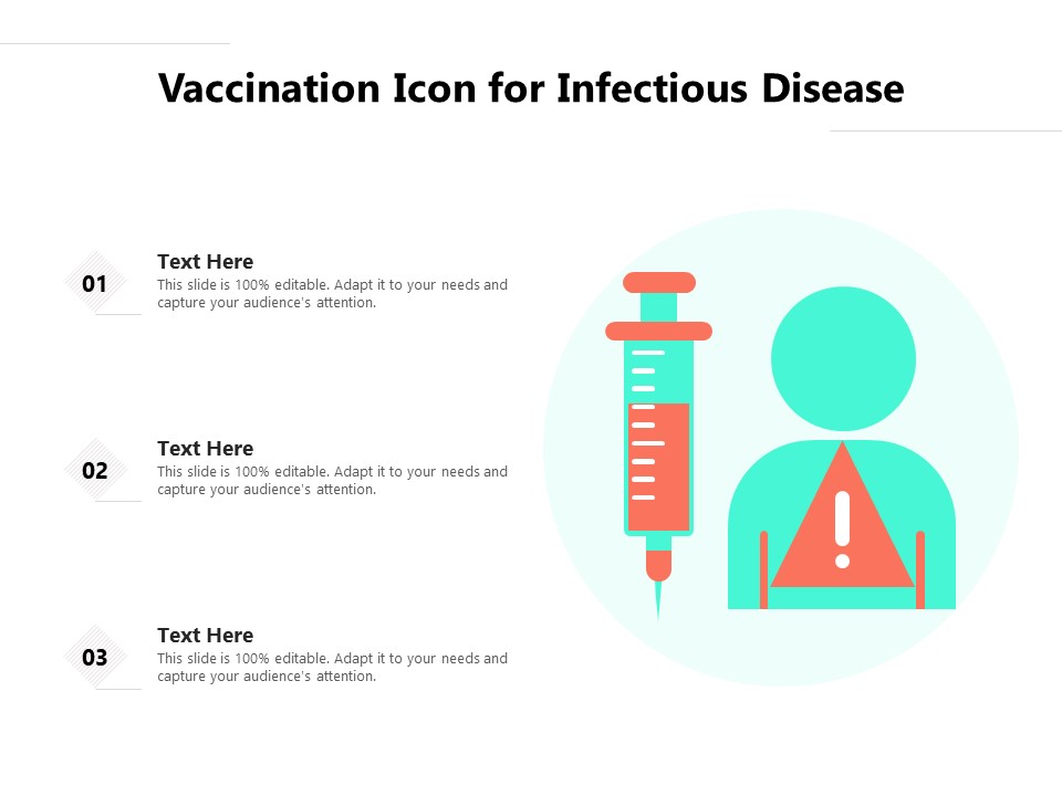 Vaccination Icon For Infectious Disease Ppt PowerPoint Presentation Gallery Ideas PDF