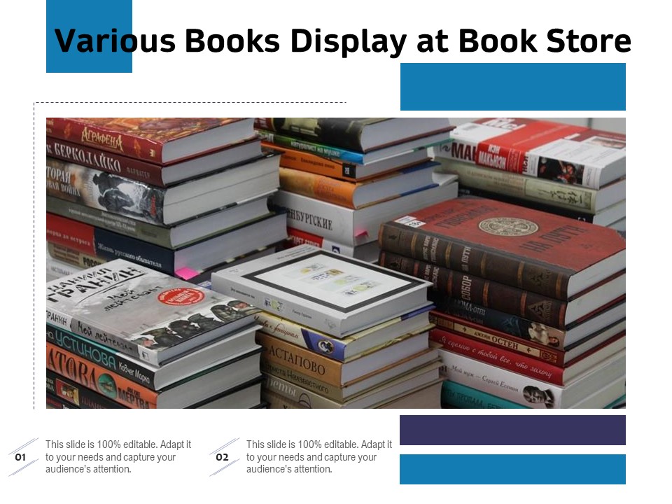 Various Books Display At Book Store Ppt PowerPoint Presentation Ideas Brochure PDF