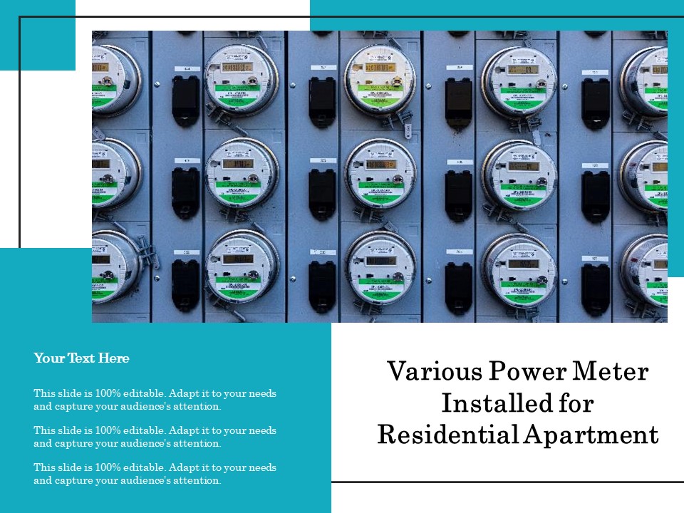 Various Power Meter Installed For Residential Apartment Ppt PowerPoint Presentation Gallery Layouts PDF