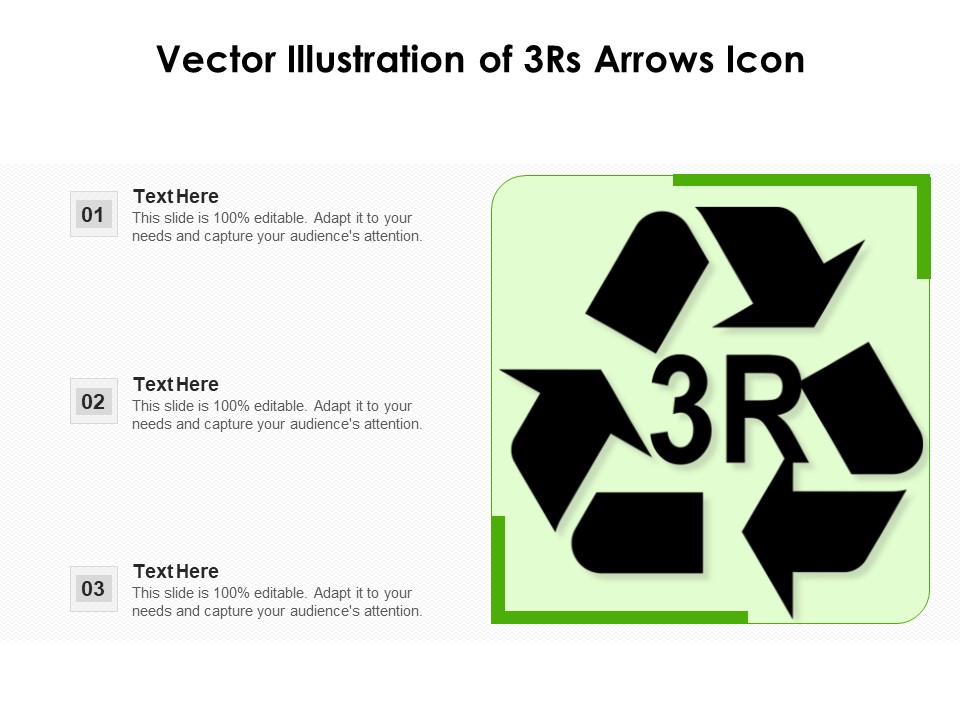Vector Illustration Of 3Rs Arrows Icon Ppt PowerPoint Presentation Icon Graphic Images PDF
