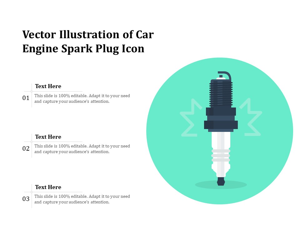 Vector Illustration Of Car Engine Spark Plug Icon Ppt PowerPoint Presentation File Graphics Design PDF