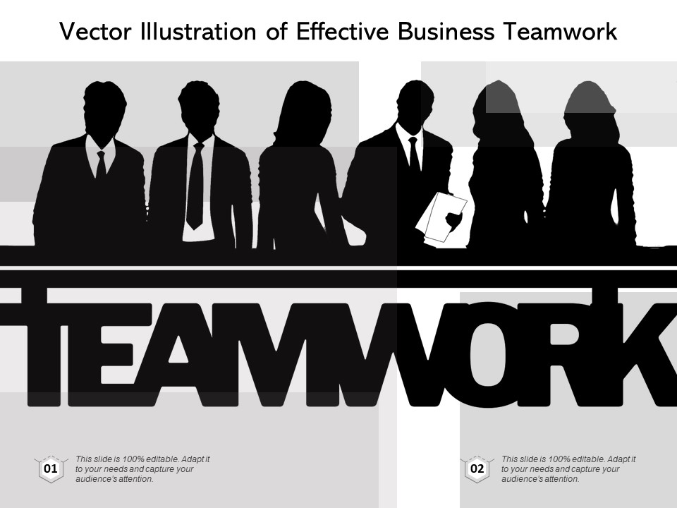 Vector Illustration Of Effective Business Teamwork Ppt PowerPoint Presentation Visual Aids Icon PDF