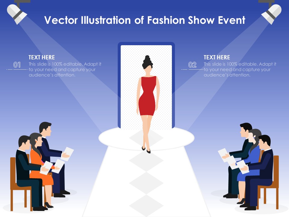 Vector Illustration Of Fashion Show Event Ppt PowerPoint Presentation Gallery Clipart PDF