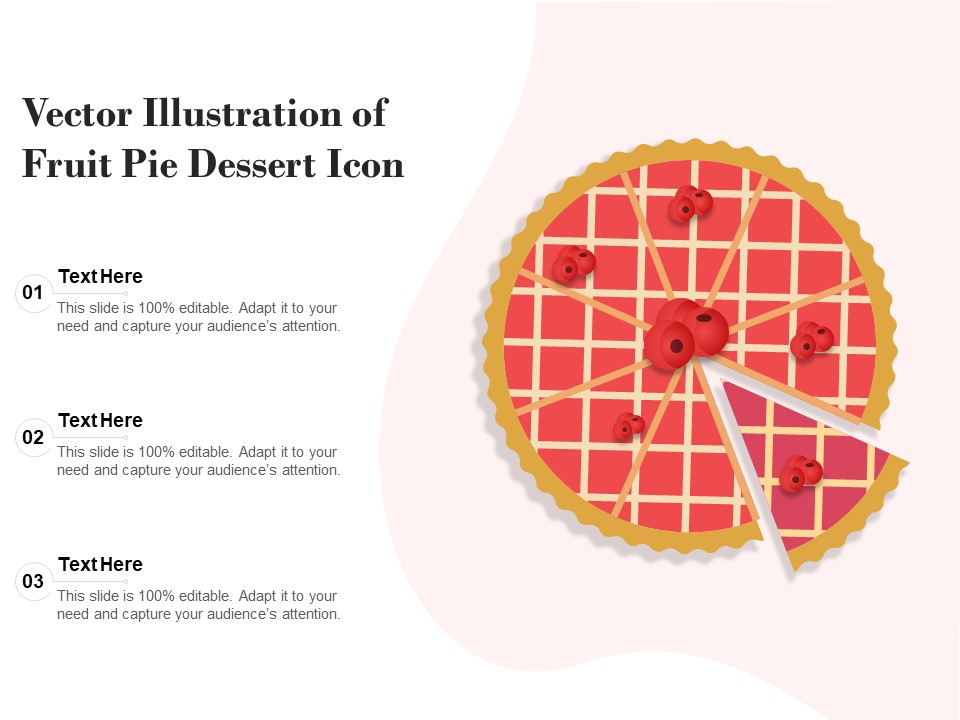 Vector Illustration Of Fruit Pie Dessert Icon Ppt Ideas Styles PDF