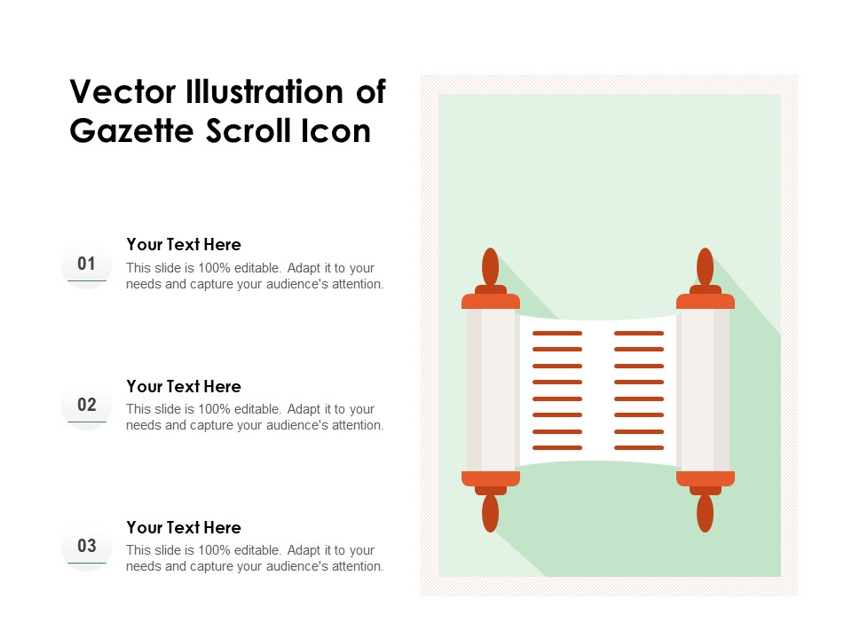 Vector Illustration Of Gazette Scroll Icon Ppt PowerPoint Presentation Gallery Tips PDF