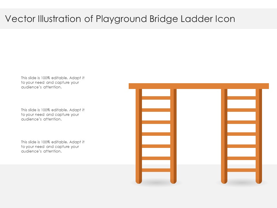 Vector Illustration Of Playground Bridge Ladder Icon Ppt PowerPoint Presentation Summary Slides PDF