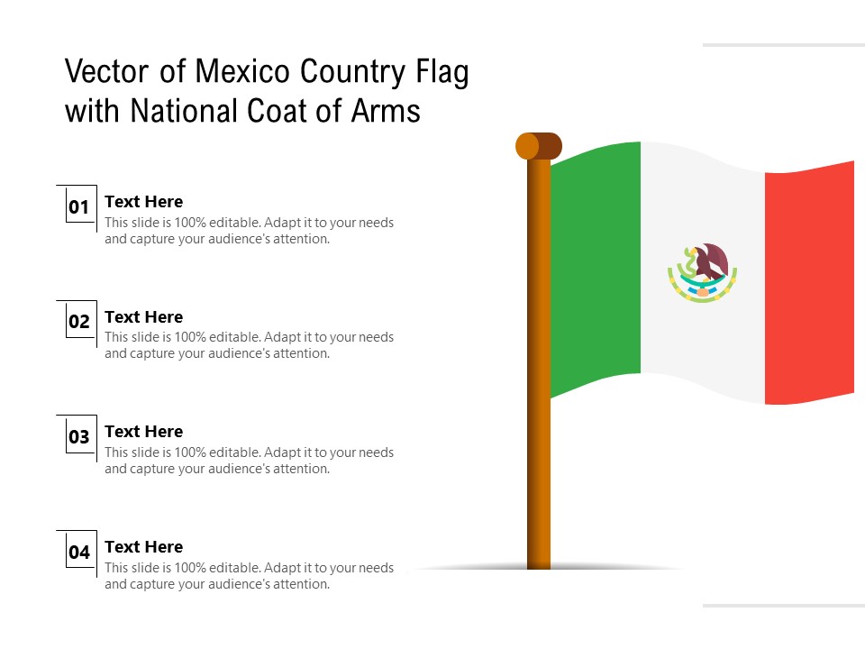 Vector Of Mexico Country Flag With National Coat Of Arms Ppt PowerPoint Presentation File Show PDF