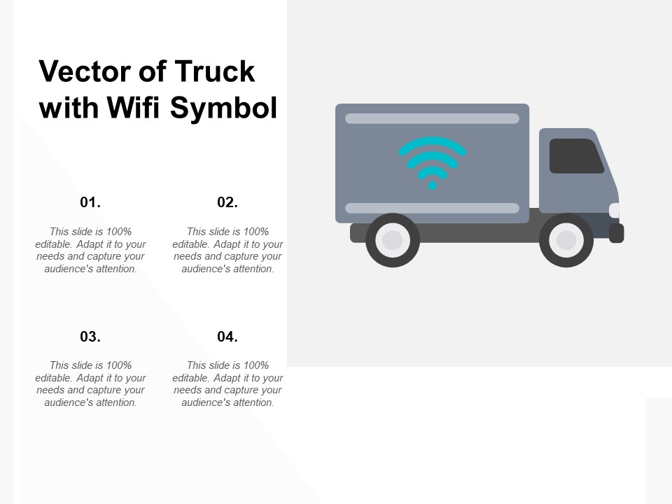 Vector Of Truck With Wifi Symbol Ppt PowerPoint Presentation Infographic Template Format