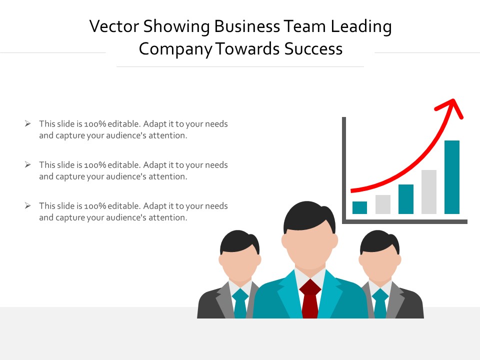 Vector Showing Business Team Leading Company Towards Success Ppt PowerPoint Presentation Gallery Templates PDF