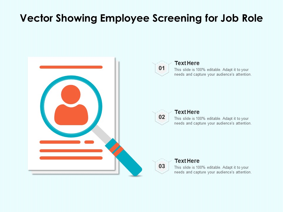 Vector Showing Employee Screening For Job Role Ppt PowerPoint Presentation Slides Graphics PDF