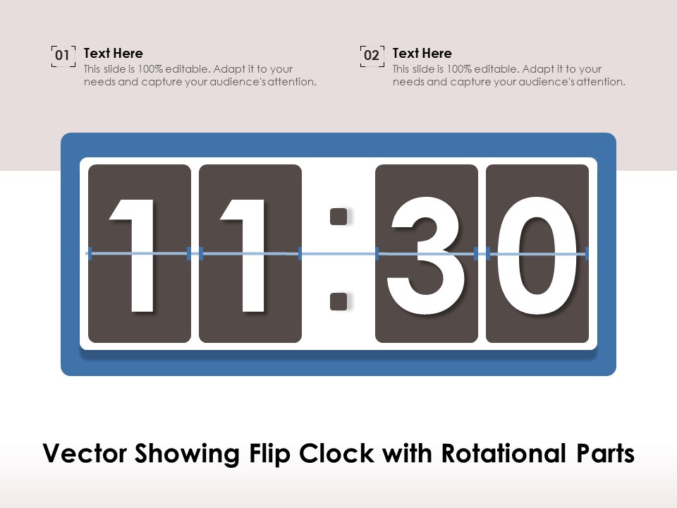 Vector Showing Flip Clock With Rotational Parts Ppt PowerPoint Presentation File Summary PDF