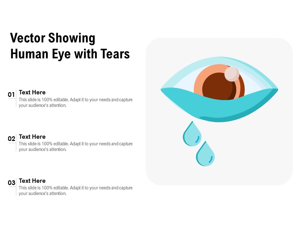 Vector Showing Human Eye With Tears Ppt PowerPoint Presentation Gallery Master Slide PDF