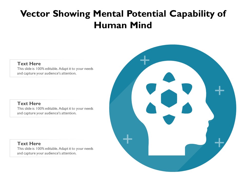 Vector Showing Mental Potential Capability Of Human Mind Ppt PowerPoint Presentation File Designs Download PDF