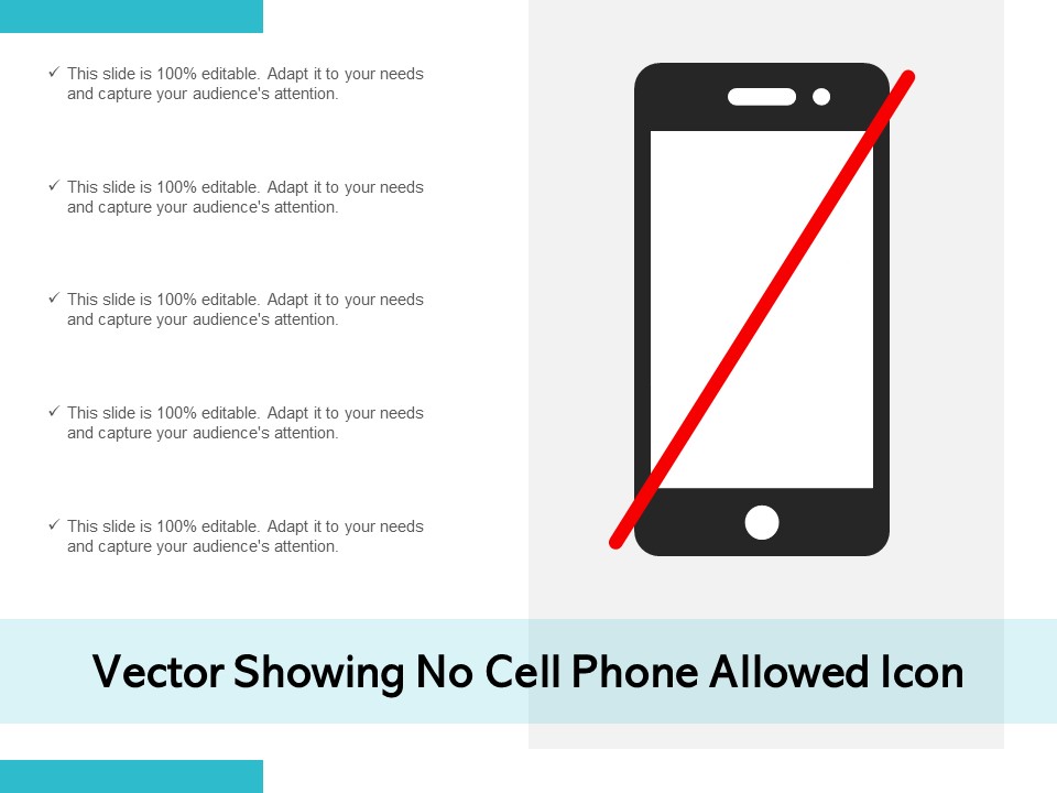 Vector Showing No Cell Phone Allowed Icon Ppt PowerPoint Presentation Gallery Ideas PDF