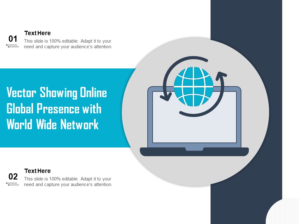 Vector Showing Online Global Presence With World Wide Network Ppt PowerPoint Presentation Icon Inspiration PDF