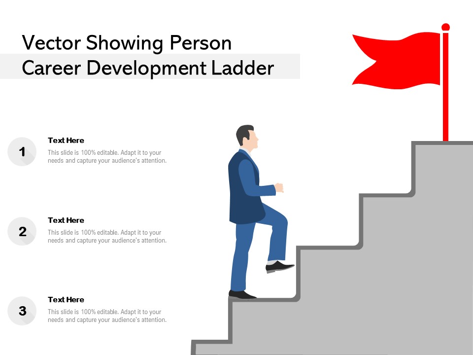 Vector Showing Person Career Development Ladder Ppt PowerPoint Presentation Inspiration Slide Download PDF