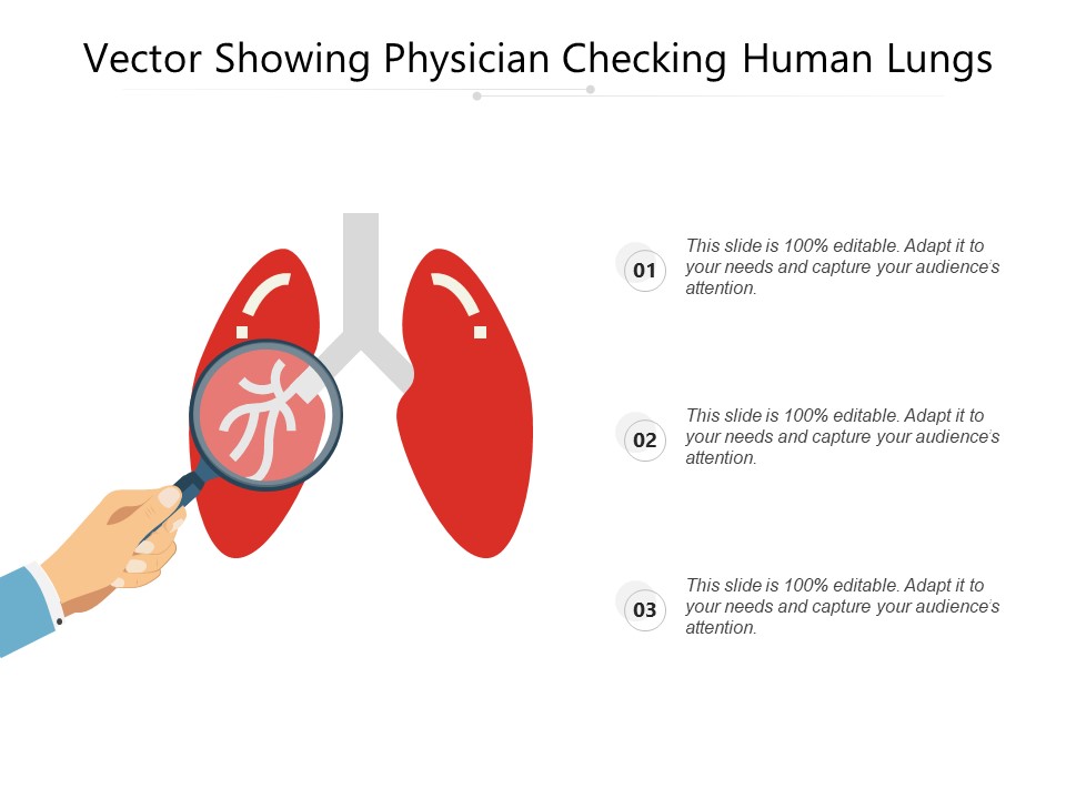 Vector Showing Physician Checking Human Lungs Ppt PowerPoint Presentation File Graphics Example PDF