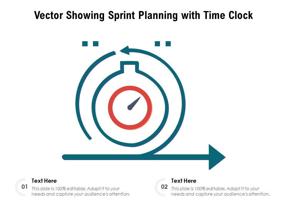 Vector Showing Sprint Planning With Time Clock Ppt PowerPoint Presentation Styles Grid PDF