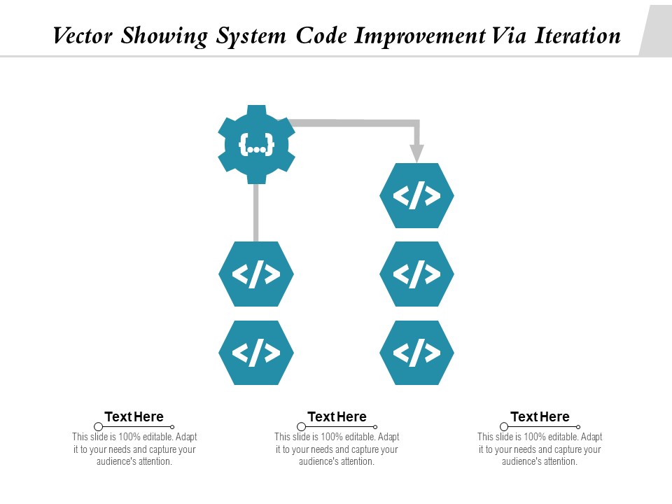 Vector Showing System Code Improvement Via Iteration Ppt PowerPoint Presentation Infographics Design Templates PDF