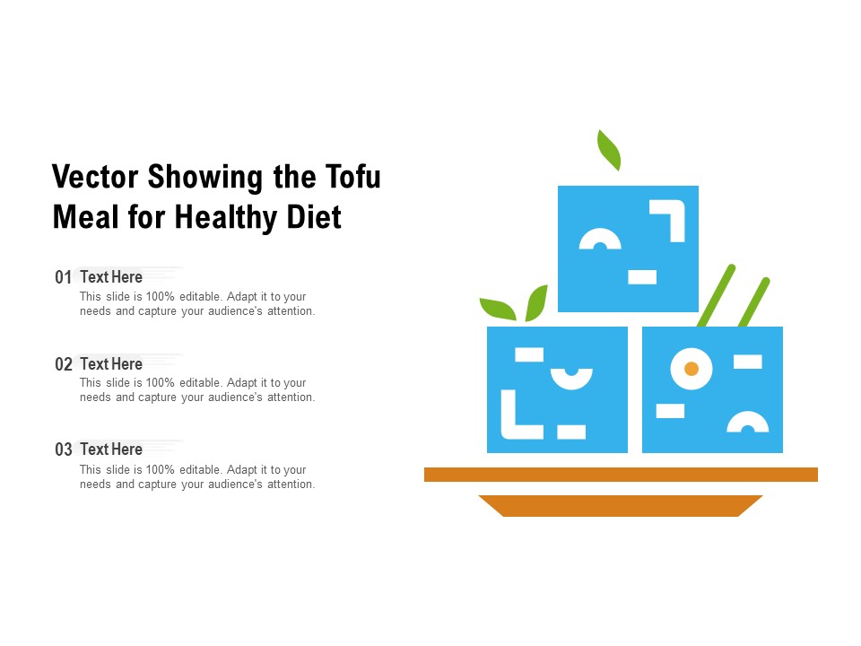 Vector Showing The Tofu Meal For Healthy Diet Ppt PowerPoint Presentation Model Slides PDF