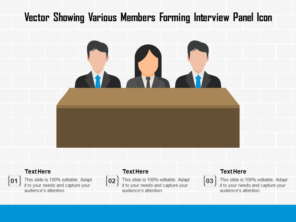 Vector Showing Various Members Forming Interview Panel Icon Ppt PowerPoint Presentation Summary Slide Download PDF