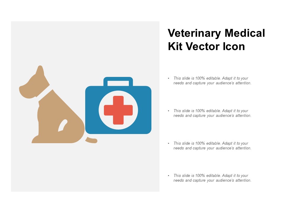 Veterinary Medical Kit Vector Icon Ppt Powerpoint Presentation Infographics Influencers
