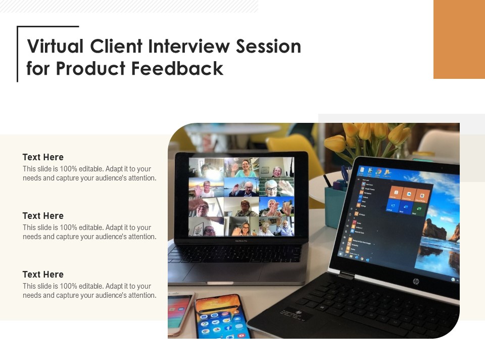Virtual Client Interview Session For Product Feedback Ppt PowerPoint Presentation Gallery Infographics PDF