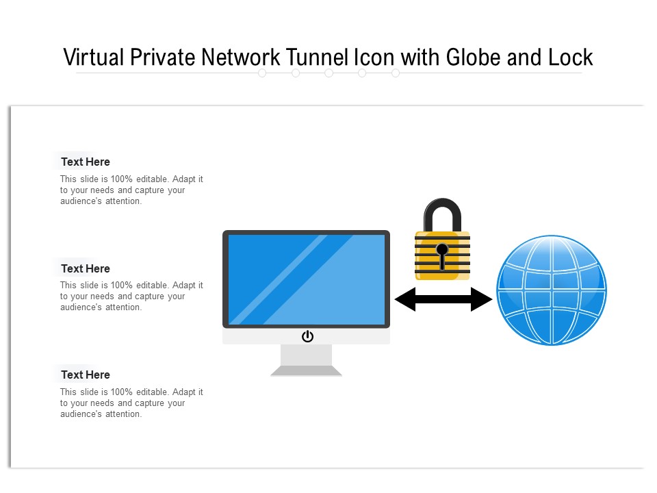 Virtual Private Network Tunnel Icon With Globe And Lock Ppt PowerPoint Presentation Gallery Ideas PDF