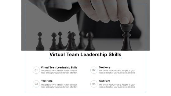 Virtual Team Leadership Skills Ppt Powerpoint Presentation Inspiration Demonstration Cpb