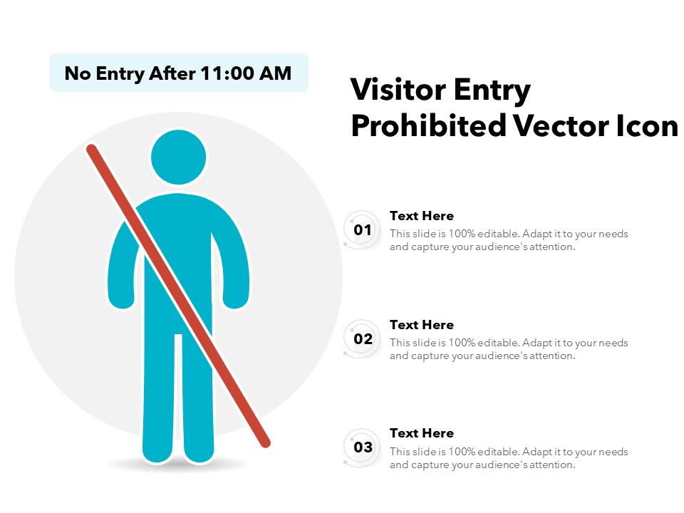 Visitor Entry Prohibited Vector Icon Ppt PowerPoint Presentation Professional Diagrams PDF