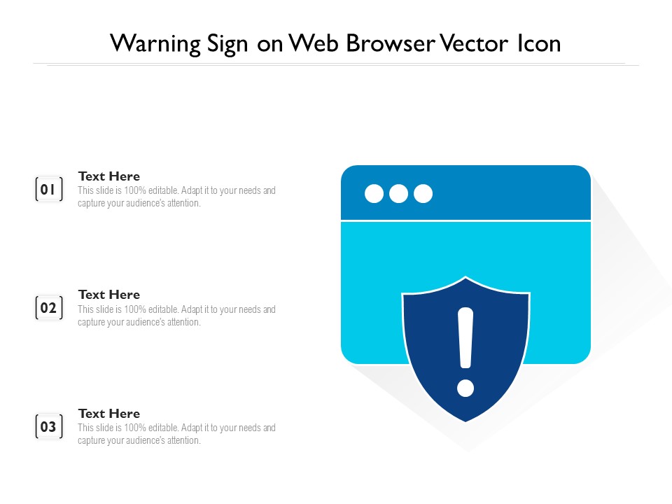 Warning Sign On Web Browser Vector Icon Ppt PowerPoint Presentation Gallery Deck PDF