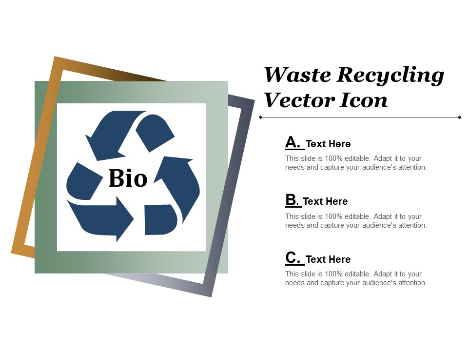 Waste Recycling Vector Icon Ppt PowerPoint Presentation Infographic Template Layouts