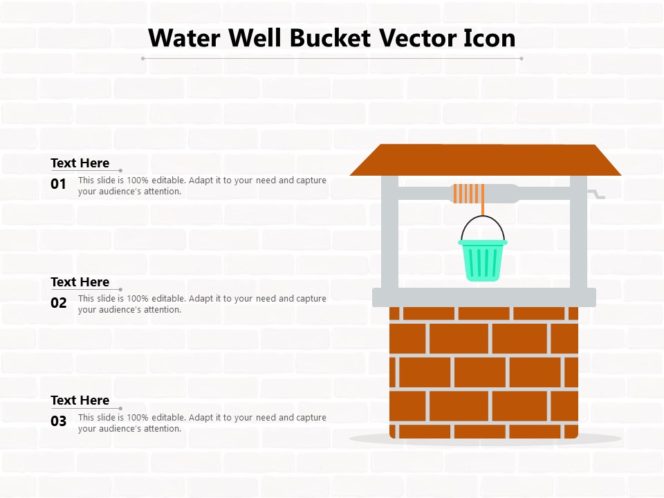 Water Well Bucket Vector Icon Ppt PowerPoint Presentation File Portfolio PDF