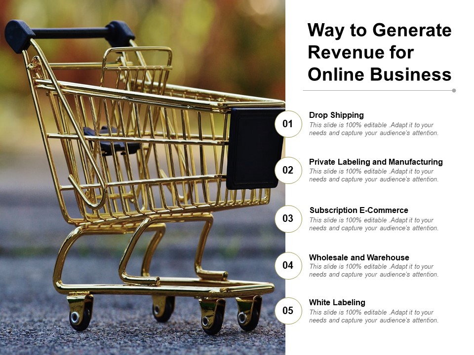 Way To Generate Revenue For Online Business Ppt Powerpoint Presentation Inspiration Picture