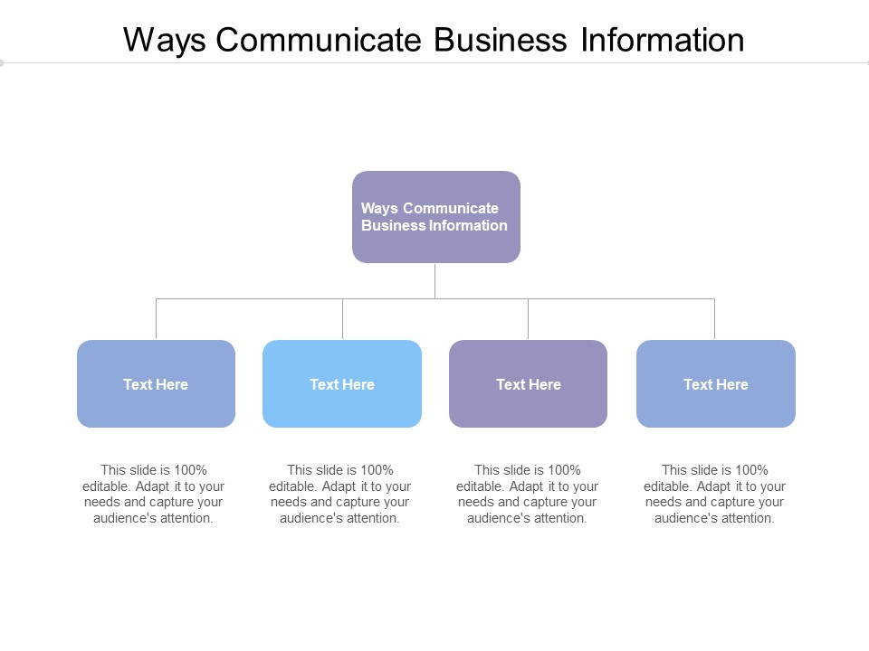 Ways Communicate Business Information Ppt Powerpoint Presentation Inspiration Portfolio Cpb