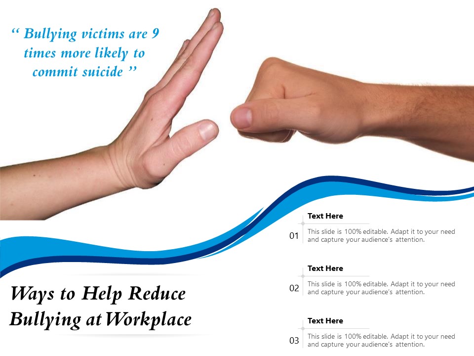 Ways To Help Reduce Bullying At Workplace Ppt PowerPoint Presentation Outline Example Introduction PDF
