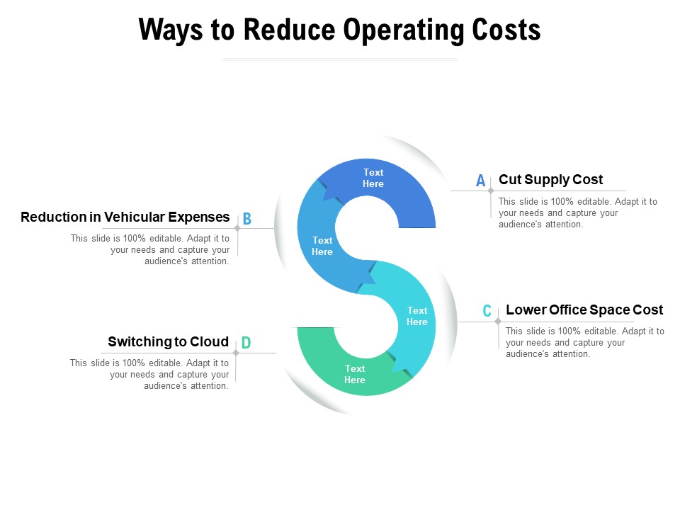 Ways To Reduce Operating Costs Ppt PowerPoint Presentation Portfolio Aids