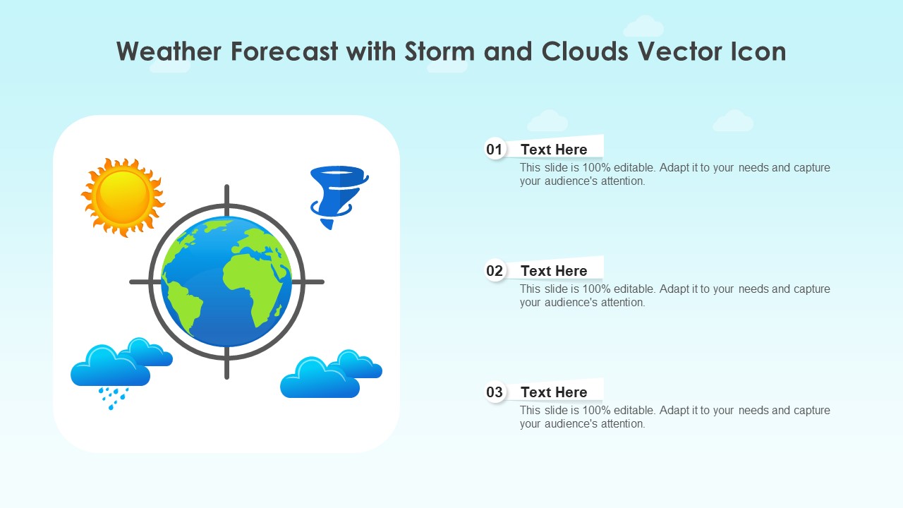 Weather Forecast With Storm And Clouds Vector Icon Ppt Show File Formats PDF