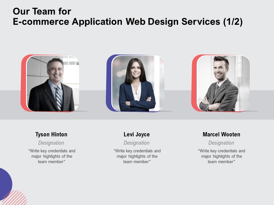 Web Design Services Ecommerce Business Our Team For E Commerce Application Web Design Services Teamwork Mockup PDF