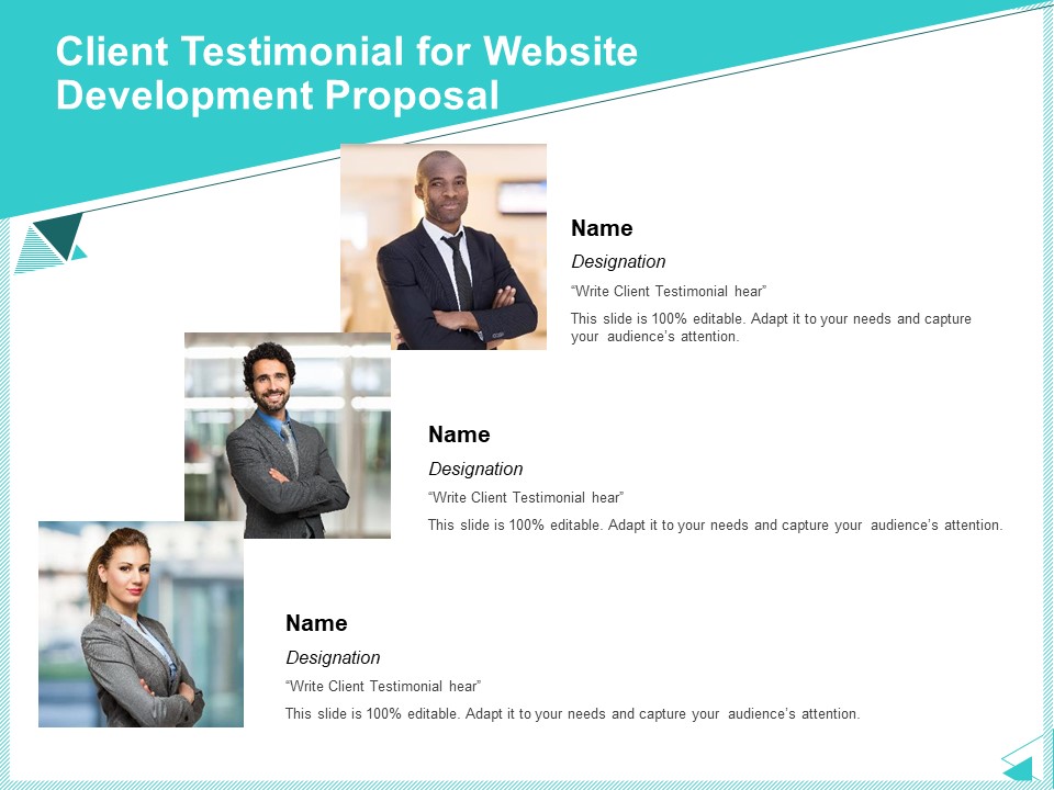Web Development IT And Design Templates Client Testimonial For Website Development Proposal Designs PDF