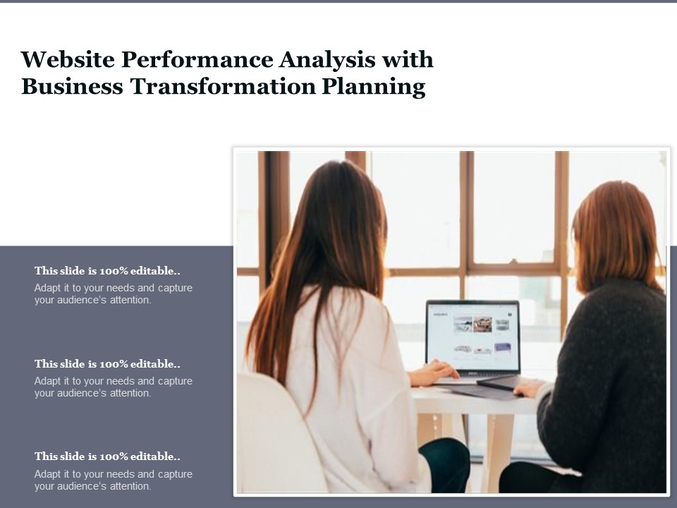 Website Performance Analysis With Business Transformation Planning Ppt PowerPoint Presentation Icon Gallery PDF
