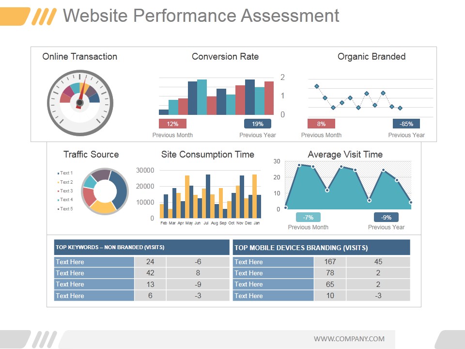 Website Performance Assessment Ppt PowerPoint Presentation Model