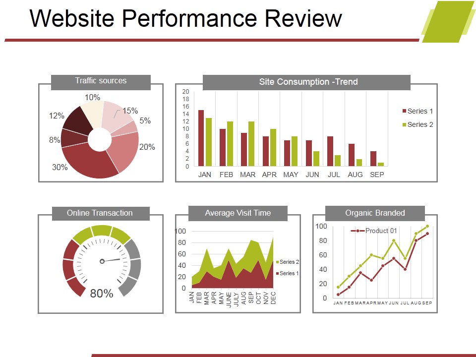 Website Performance Review Template 1 Ppt PowerPoint Presentation Portfolio Master Slide