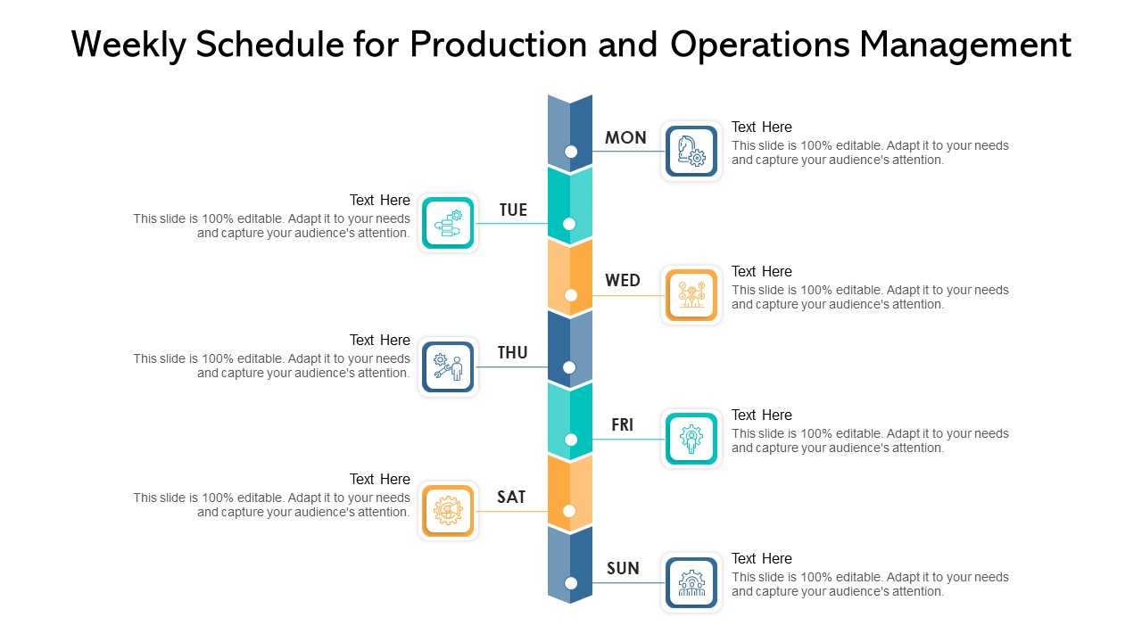 Weekly Schedule For Production And Operations Management Ppt PowerPoint Presentation Infographic Template Examples PDF