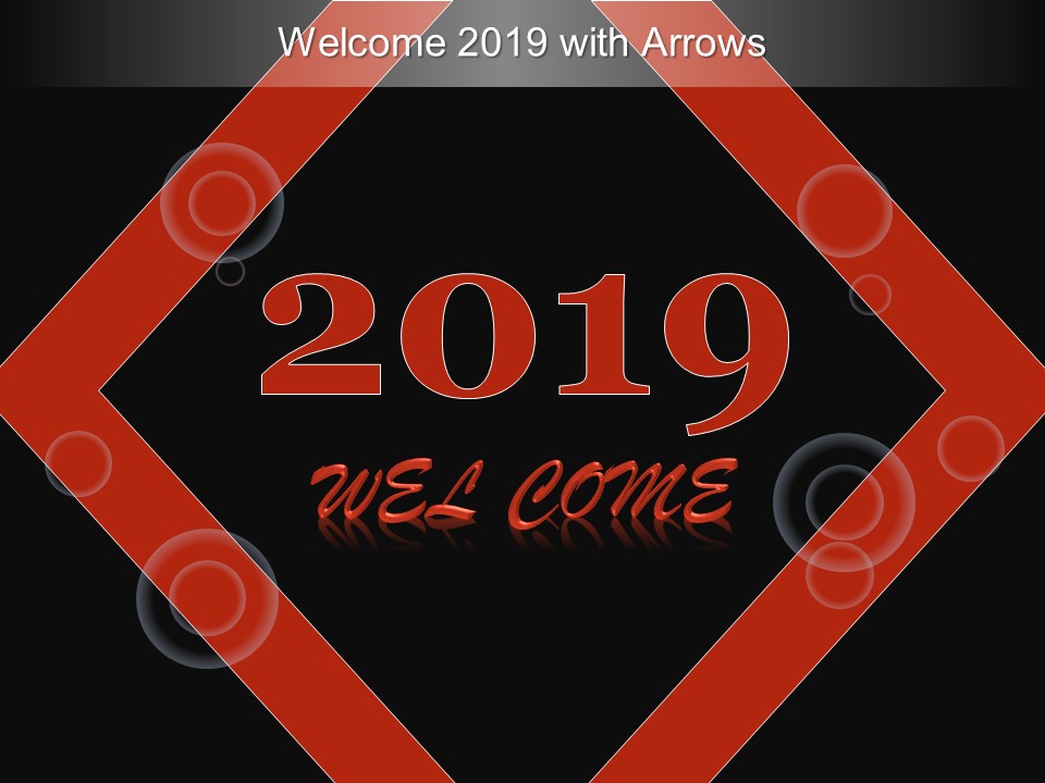 Welcome 2019 With Arrows Ppt Powerpoint Presentation Gallery Grid