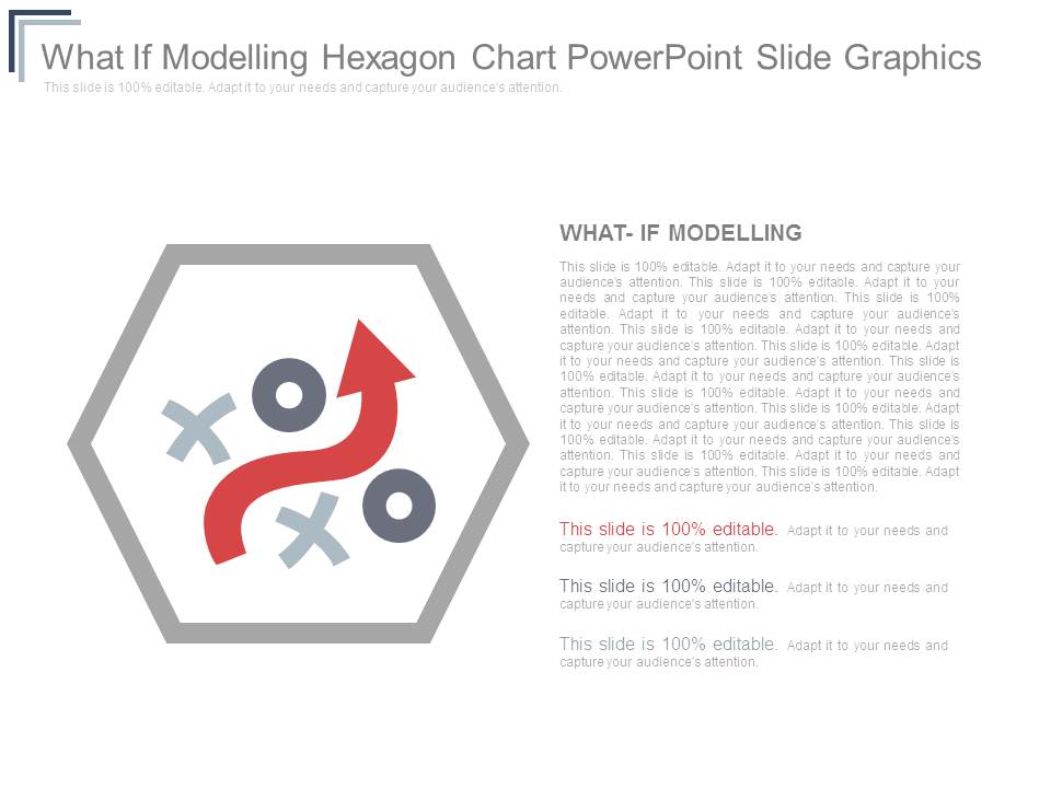 What If Modelling Hexagon Chart Powerpoint Slide Graphics
