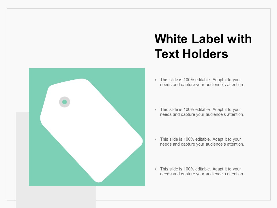 White Label With Text Holders Ppt PowerPoint Presentation Ideas Vector