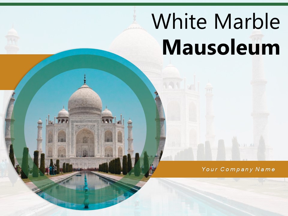 White Marble Mausoleum Pillars Mosque Ppt PowerPoint Presentation Complete Deck