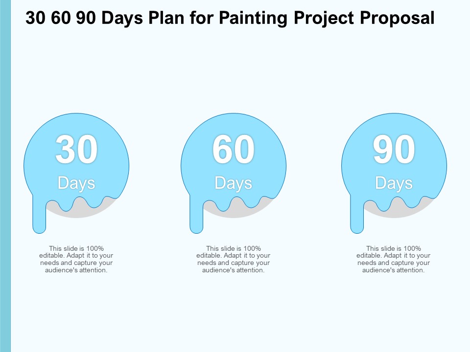 Whitewash Service 30 60 90 Days Plan For Painting Project Proposal Ppt Infographic Template Slide Portrait PDF